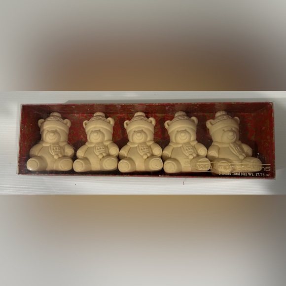 soap impressions Other - 5 VINTAGE TEDDY BEAR SOAPS